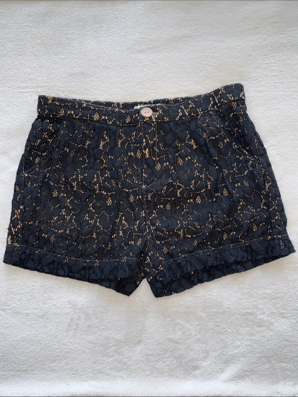 Ina Black Lace Overlay 2.5” Shorts Lined 100% Cotton Fairycore Feminine Coquette